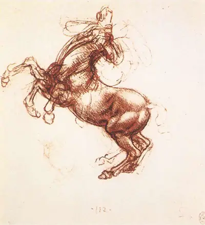Étude d'un cheval cabré Léonard de Vinci